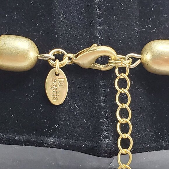 VTG Lia Sophia Necklace Rosedust Multi-Strand Champagne Faux Pearl Necklace - Picture 7 of 10